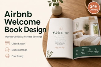 design airbnb welcome brochure and vacation rental upsell guide