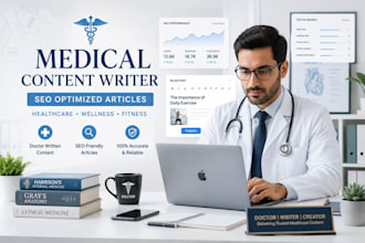 write medical, healthcare, and wellness SEO articles