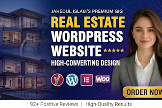 develop a wordpress real estate listing website
