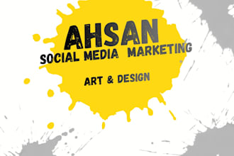 design restaurant menu, youtube banner and social media graphics
