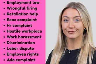 be your employment lawyer and draft nda,contract review,legal advice and motions
