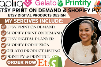 setup etsy print on demand shop with apliiq printful gelato shopify pod printify
