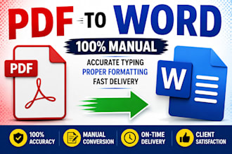 manually convert PDF to word with 100percent accuracy