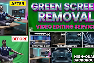 do professional green screen remove and background change