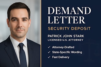 draft a landlord tenant security deposit demand letter legally as a US attorney