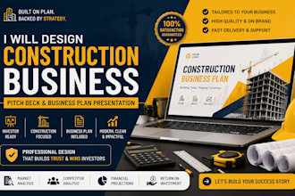 design construction business pitch deck contractor business plan presentation