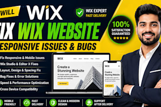 build wix website, fix wix website bug, wix redesign, wix studio and SEO errors