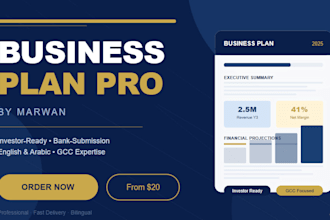 write a professional business plan in english or arabic for gcc markets