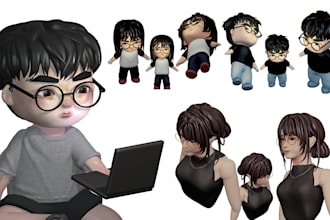 do detailed 3d model characters, toys, or appliances