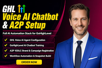 deploy gohighlevel voice ai agent ghl ai chatbot automation workflow and a2p
