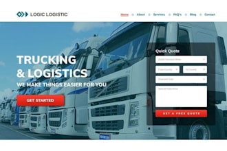 design logistic website, trucking, dispatch, freight broker, cargo website