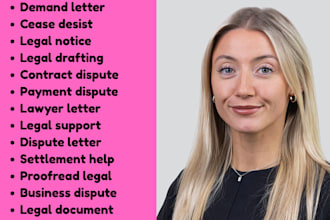 draft or proofread your demand letter,cease and desist,legal notice as a lawyer