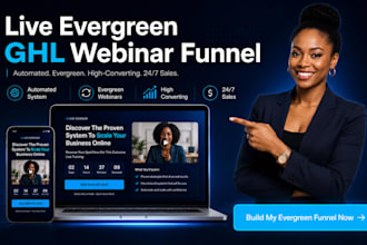 live evergreen ghl webinar funnel, webinarjam clickfunnel everwebinar zoom goto