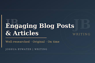 write engaging blog posts and articles