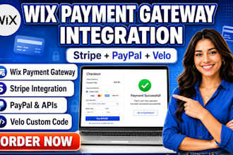 do wix payment gateway integration with stripe paypal and any api using wix velo