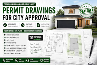 draw house plan floor plan and permit drawing in autocad