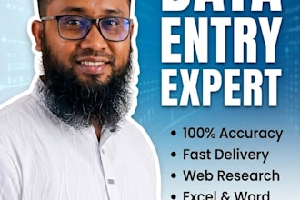 be you expert  data entry and virtual assistant
