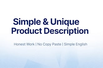 write simple product description for daraz and shopify store