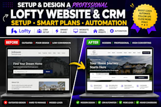 set up lofty crm lofty website design lofty website redesign lofty smart plan