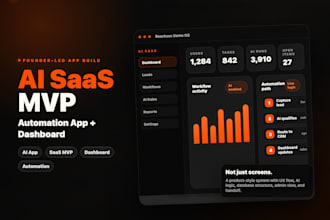 build your ai saas mvp automation app or dashboard
