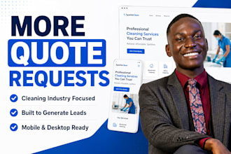 design a high converting cleaning business website