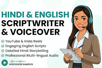 be your hindi and english video scriptwriter