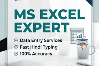 do expert ms excel data entry and fast hindi typing