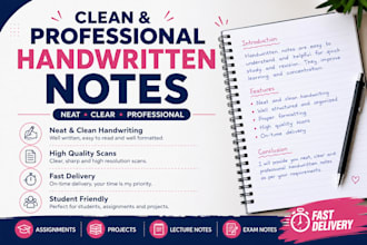 type handwritten notes, documents and create study materials