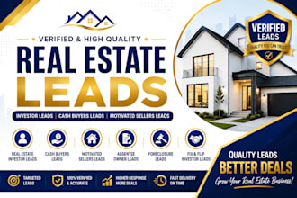 provide hot real estate investor leads, cash buyers leads, insurance leads