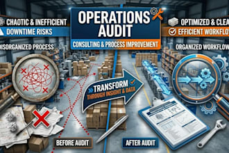 audit your industrial organization and deliver a concrete action plan