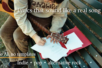 write original song lyrics in pop or alternative style