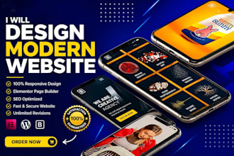 design a responsive wordpress website, elementor