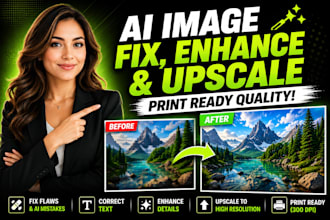 fix flaws, correct text, and upscale ai images for print ready quality