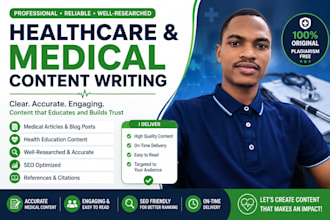 write SEO optimized health and medical blog articles