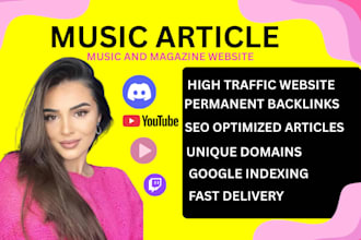 publish music article interview magazine music blog content writer google news