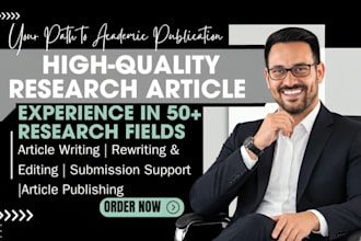 rewrite research articles, polish and publish in q1 to q4 peer reviewed journal
