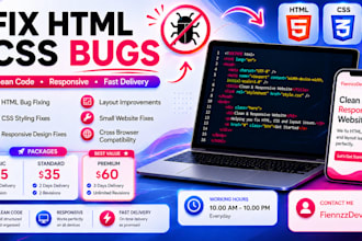 fix HTML CSS bugs and responsive issues