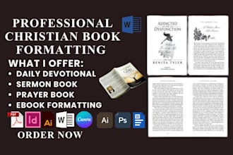 design, format christian ebook daily devotional sermon prayer book inspirational