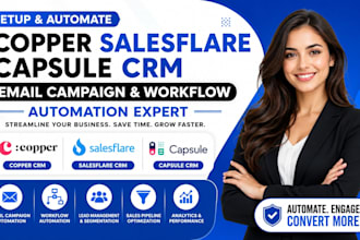 setup copper salesflare capsule email campaign automation workflow