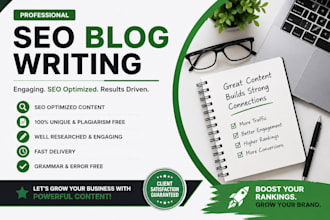 write professional blog posts and SEO articles