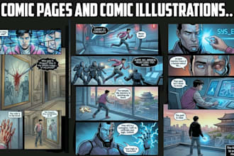 do comic book pages illustration comic graphic novel, manga comic book artist
