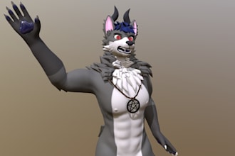 create custom furry vrchat avatar with facial tracking and fbt
