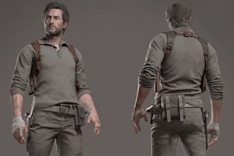 sculpt rig animation realistic ai 3d character model ue5 blender unity npc game