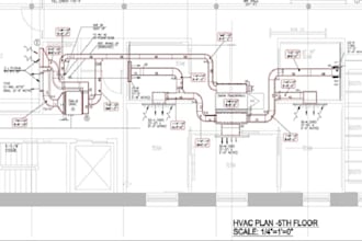 design hvac system and mechanical drawing for residential, industrial projects