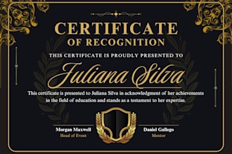 professional diploma and certificate design in canva