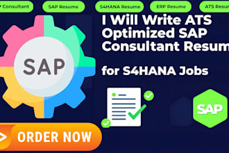 write ats optimized sap consultant resume for s4hana jobs