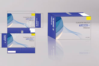 design pharmaceutical packaging and label cmyk ready