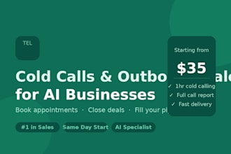 do cold calls and outbound sales for your ai or tech business