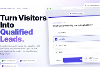 build a custom lead qualification quiz for your website