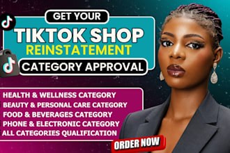 fix tiktok shop violation, category approval and reinstatement of account